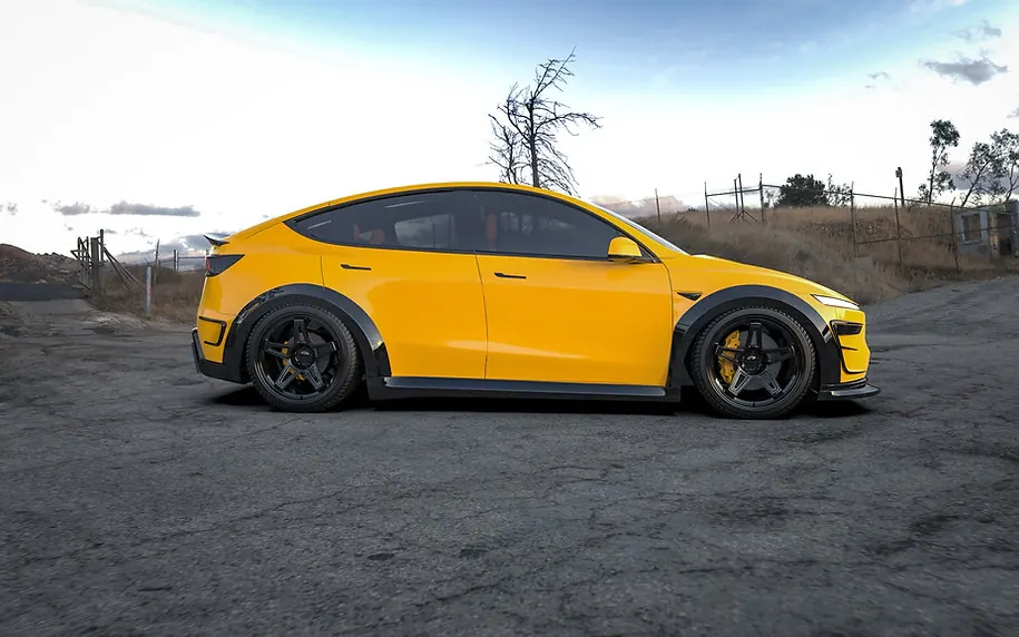 Tesla Model Y Juniper ชุด WAIDO มุมข้าง
